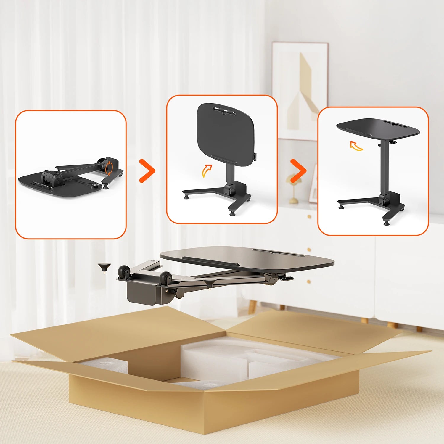 ETD5 Mobile Folding Pneumatic Standing Desk - Image 25