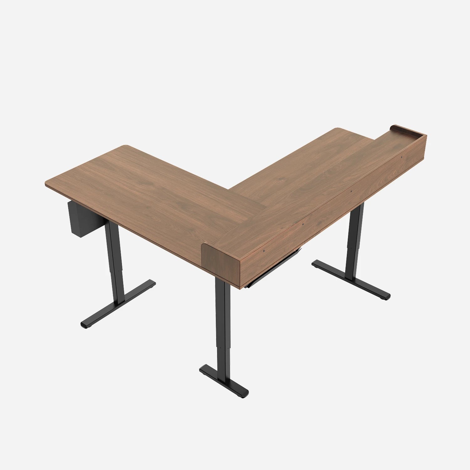 L-Shape With Keyboard Tray Standing Desk - Image 15